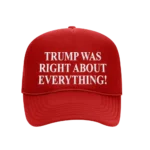 cap 5 panel high crown mesh back trucker hat red trump was right about everything hat trump was right about everything hat maga trump 37702860406961